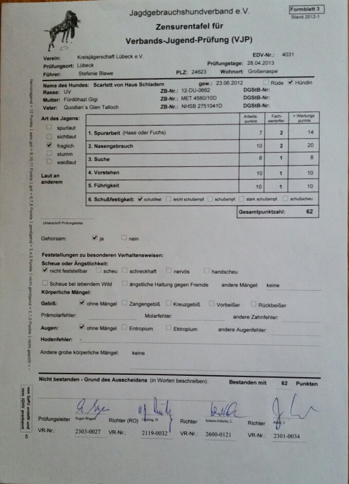 VJP mit 10 Monaten